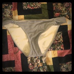 Navy striped bathing suit bottoms
